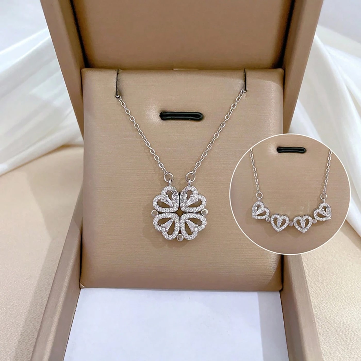 Corazón de Trébol™ – Collar Magnético de Amor & Suerte