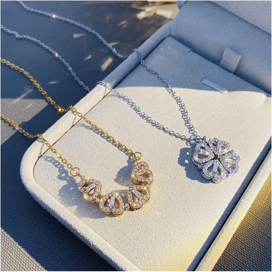 Corazón de Trébol™ – Collar Magnético de Amor & Suerte