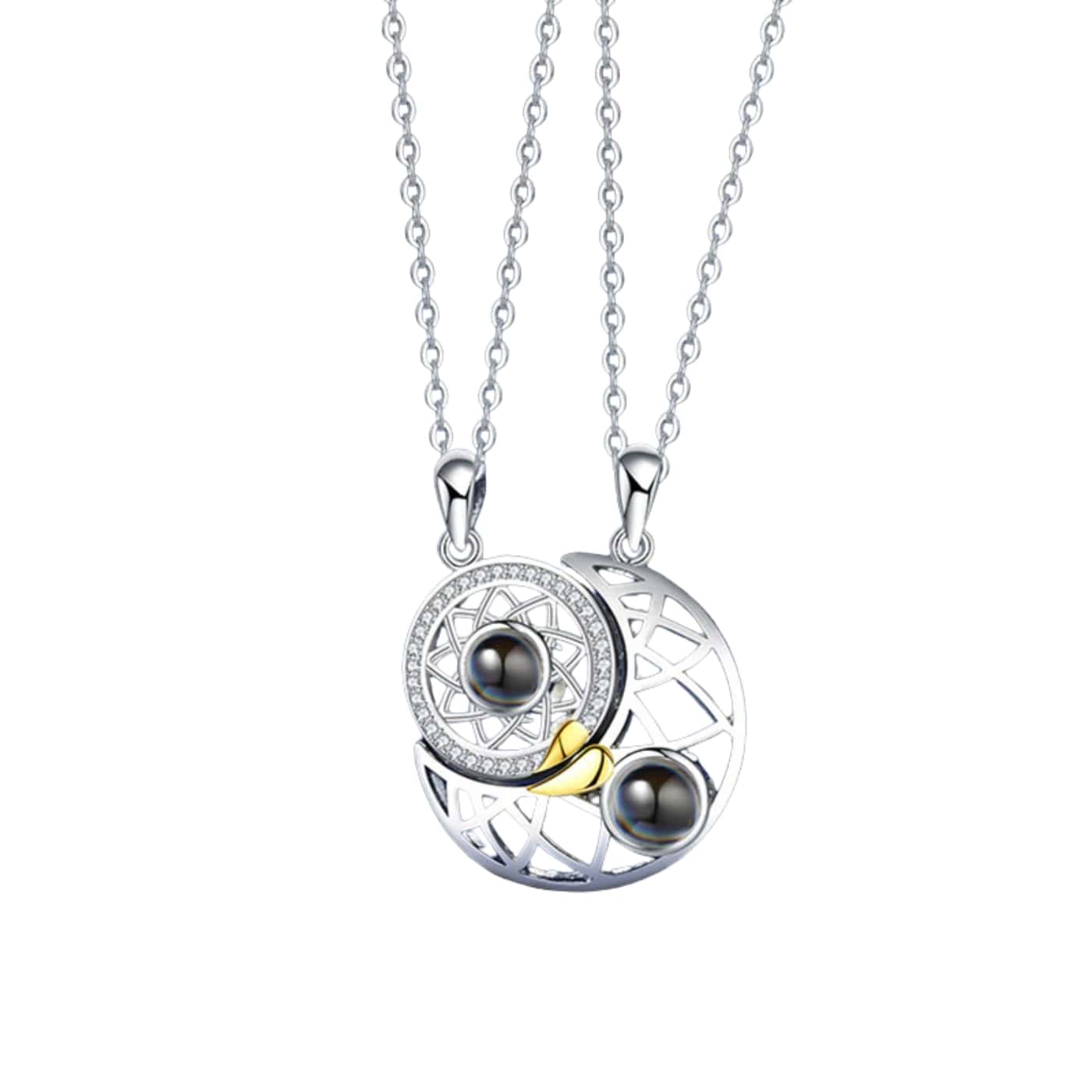 Eclipse Eterno™ – Collar de Pareja Sol & Luna