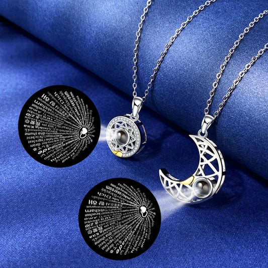 Eclipse Eterno™ – Collar de Pareja Sol & Luna