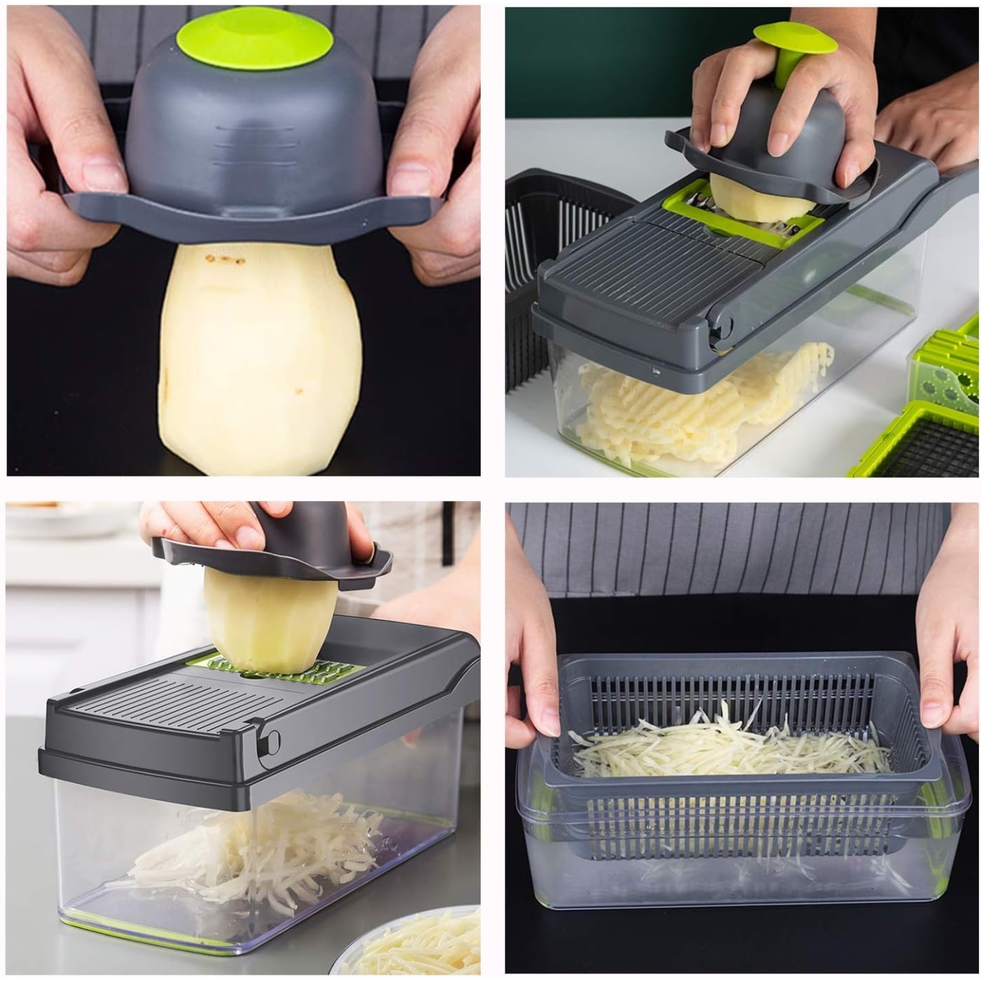 VeggiFlow™ – Picadora Multifuncional con Recipiente Integrado